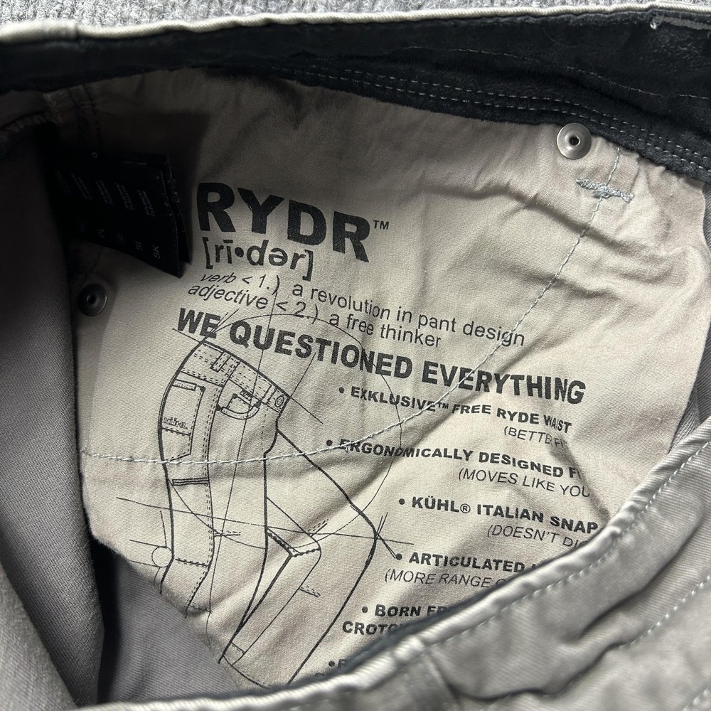 Kuhl Rydr Pants Mens 34x30 Gray Relaxed Fit Straight Leg Outdoor Workwear Casual - Picture 6 of 10